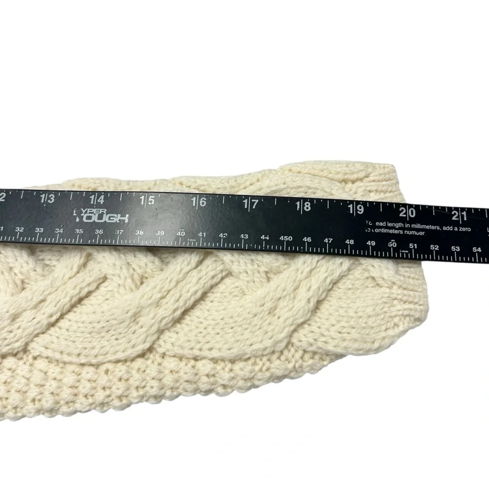 Aran Crafts NEW Cream Cowl neck Cable Knit sweater - Picture 9 of 10